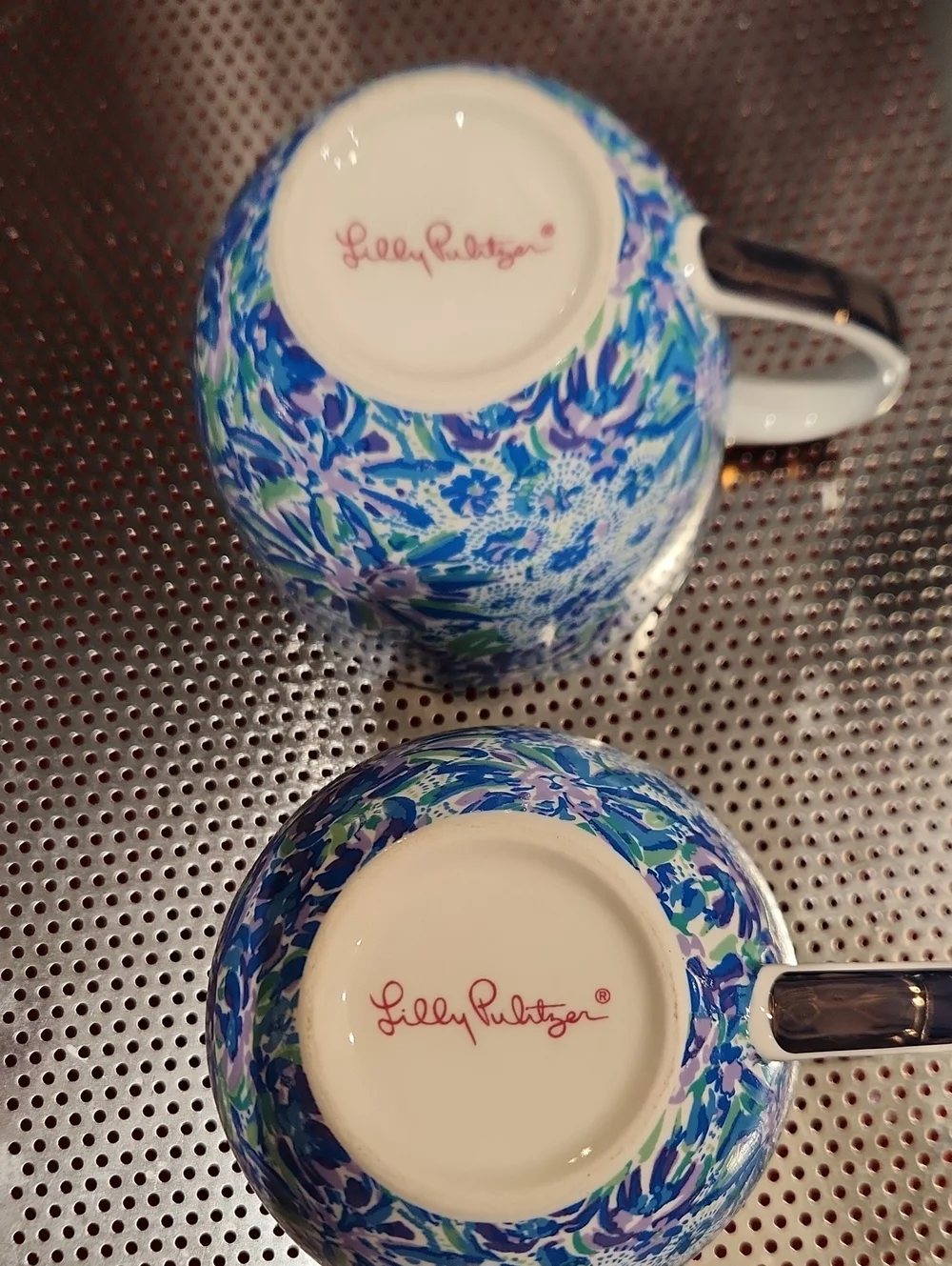 EUC Lilly Pulitzer Set Of 2 Floral Coffee/Tea Cups
